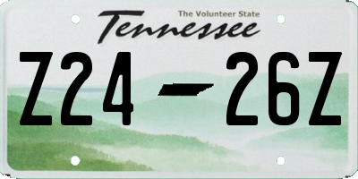 TN license plate Z2426Z
