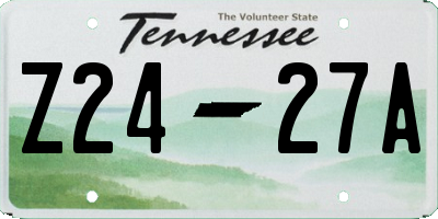 TN license plate Z2427A