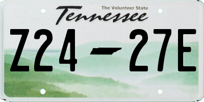 TN license plate Z2427E