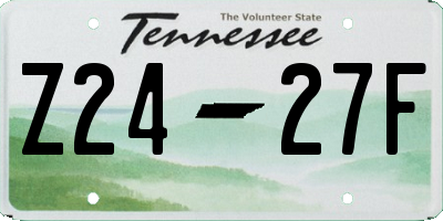 TN license plate Z2427F