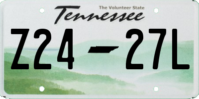 TN license plate Z2427L
