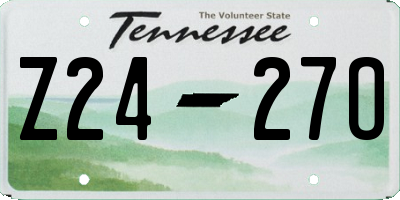 TN license plate Z2427O