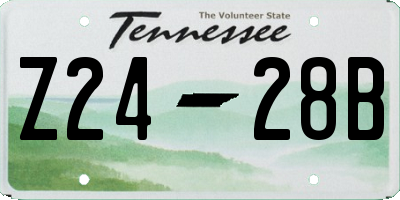 TN license plate Z2428B
