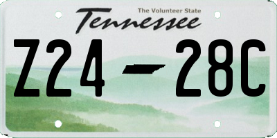 TN license plate Z2428C