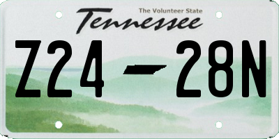 TN license plate Z2428N