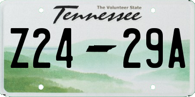 TN license plate Z2429A