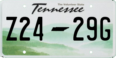 TN license plate Z2429G