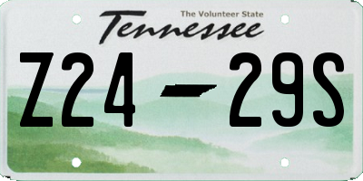 TN license plate Z2429S