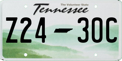 TN license plate Z2430C