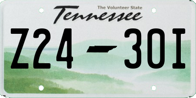 TN license plate Z2430I