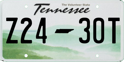 TN license plate Z2430T