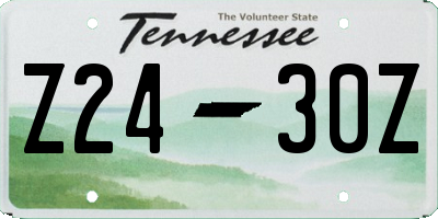 TN license plate Z2430Z