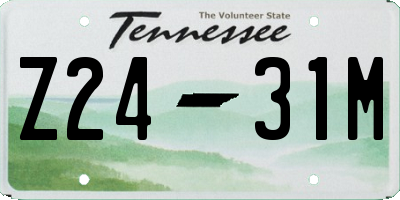 TN license plate Z2431M