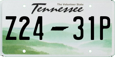 TN license plate Z2431P