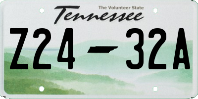 TN license plate Z2432A