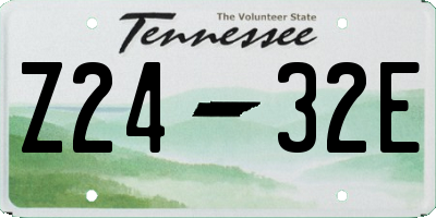 TN license plate Z2432E