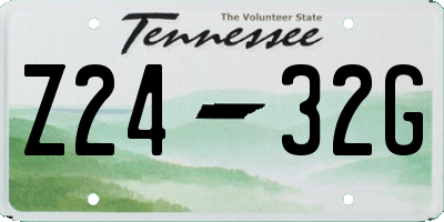 TN license plate Z2432G