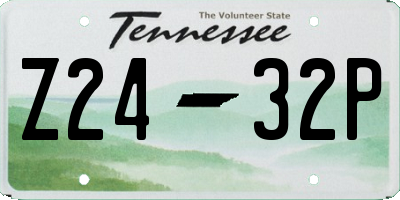 TN license plate Z2432P