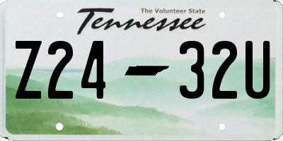 TN license plate Z2432U