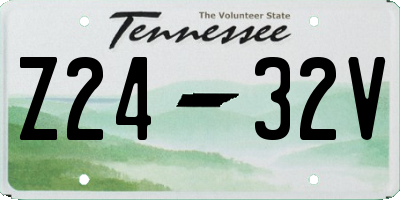 TN license plate Z2432V