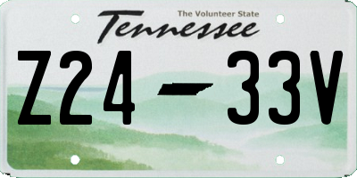 TN license plate Z2433V