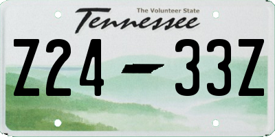 TN license plate Z2433Z