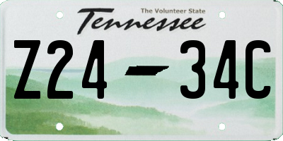TN license plate Z2434C