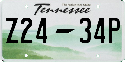 TN license plate Z2434P