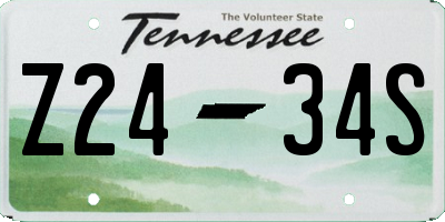 TN license plate Z2434S