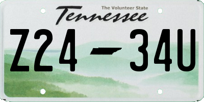 TN license plate Z2434U