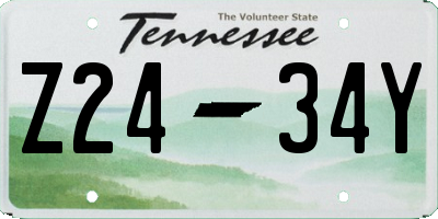 TN license plate Z2434Y