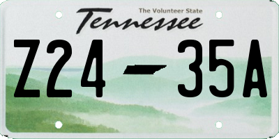 TN license plate Z2435A