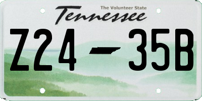 TN license plate Z2435B