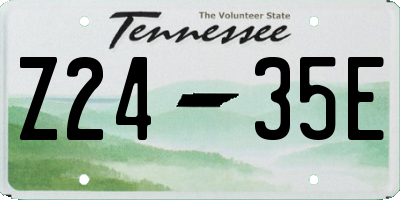 TN license plate Z2435E