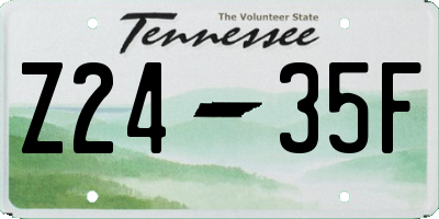 TN license plate Z2435F