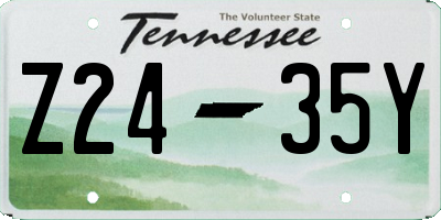 TN license plate Z2435Y
