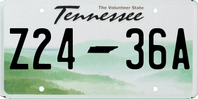 TN license plate Z2436A