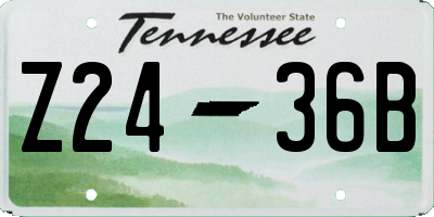 TN license plate Z2436B