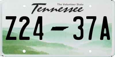 TN license plate Z2437A