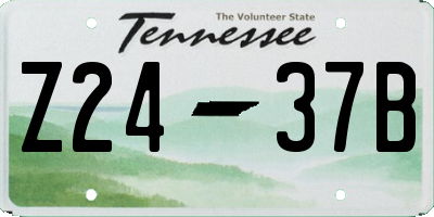 TN license plate Z2437B