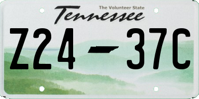 TN license plate Z2437C