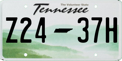 TN license plate Z2437H