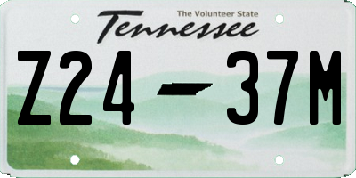 TN license plate Z2437M