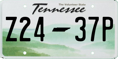 TN license plate Z2437P
