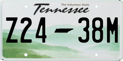 TN license plate Z2438M