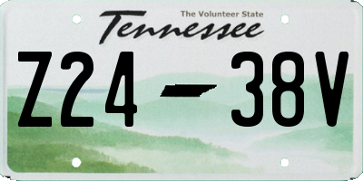 TN license plate Z2438V