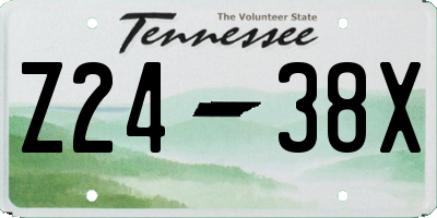 TN license plate Z2438X