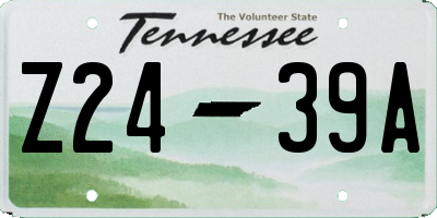 TN license plate Z2439A