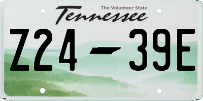 TN license plate Z2439E