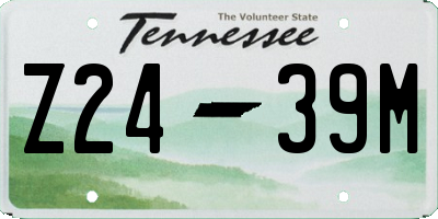 TN license plate Z2439M